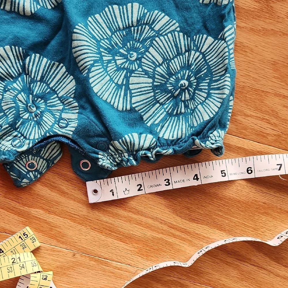 Carter's Teal Baby Romper 9 Months